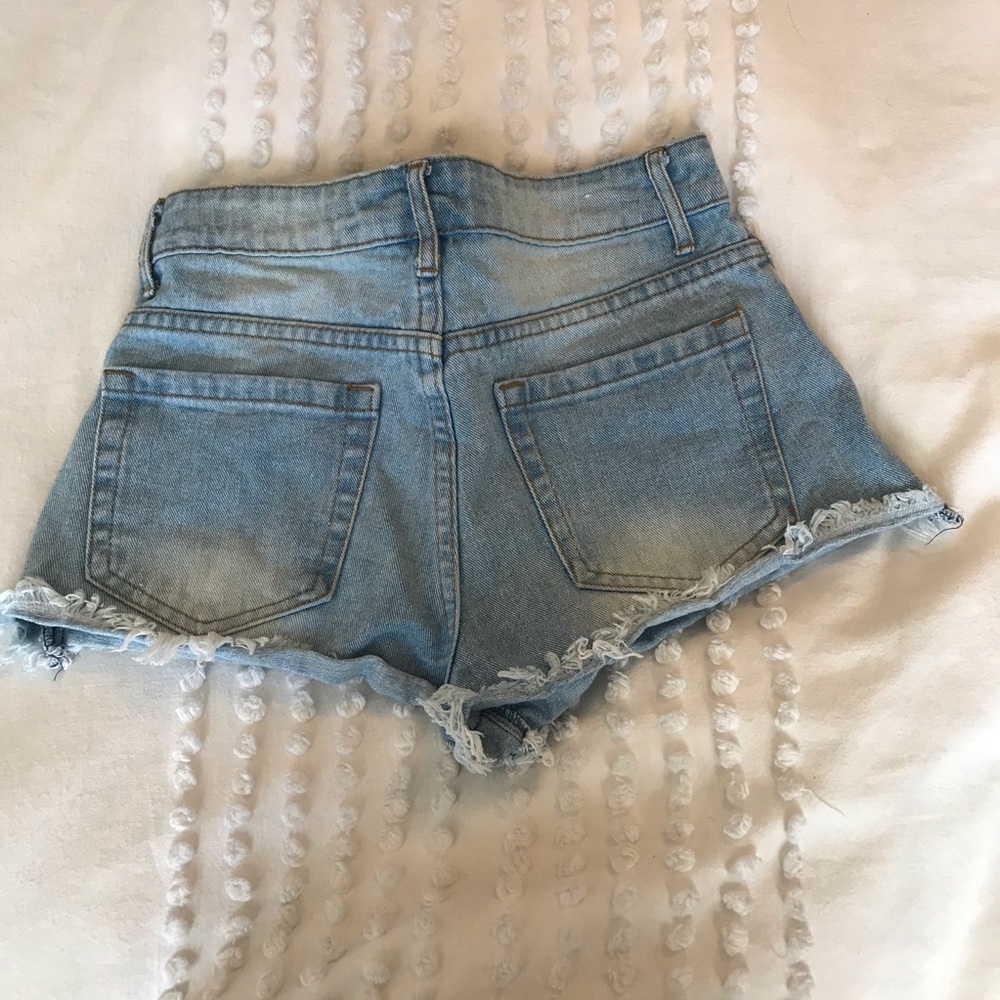 F21 Ripped Cutoff Jeans - Picture 2 of 2